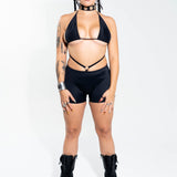 Black O-Ring Shorts Bottoms Mi Gente Clothing