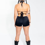 Black O-Ring Shorts Bottoms Mi Gente Clothing