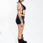 Black O-Ring Shorts Bottoms Mi Gente Clothing