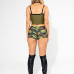 Olive Green Cami Crop Top Mi Gente Clothing