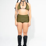 Olive Green Micro Bikini Top Bikini Top Mi Gente Clothing