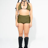 Olive Green Micro Bikini Top Bikini Top Mi Gente Clothing