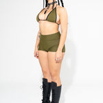 Olive Green Micro Bikini Top Bikini Top Mi Gente Clothing