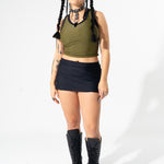 Black Micro Mini Skirt Skirt Mi Gente Clothing