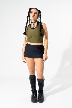 Black Micro Mini Skirt Skirt Mi Gente Clothing