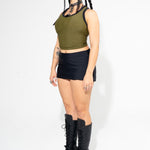 Black Micro Mini Skirt Skirt Mi Gente Clothing