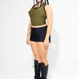 Olive Green Tank Top tank top Mi Gente Clothing