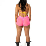 South Beach Hot Pink Mesh Low Rise Shorts Mi Gente Clothing