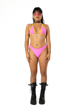 Micro Bikini Top - South Beach Hot Pink Mi Gente Clothing