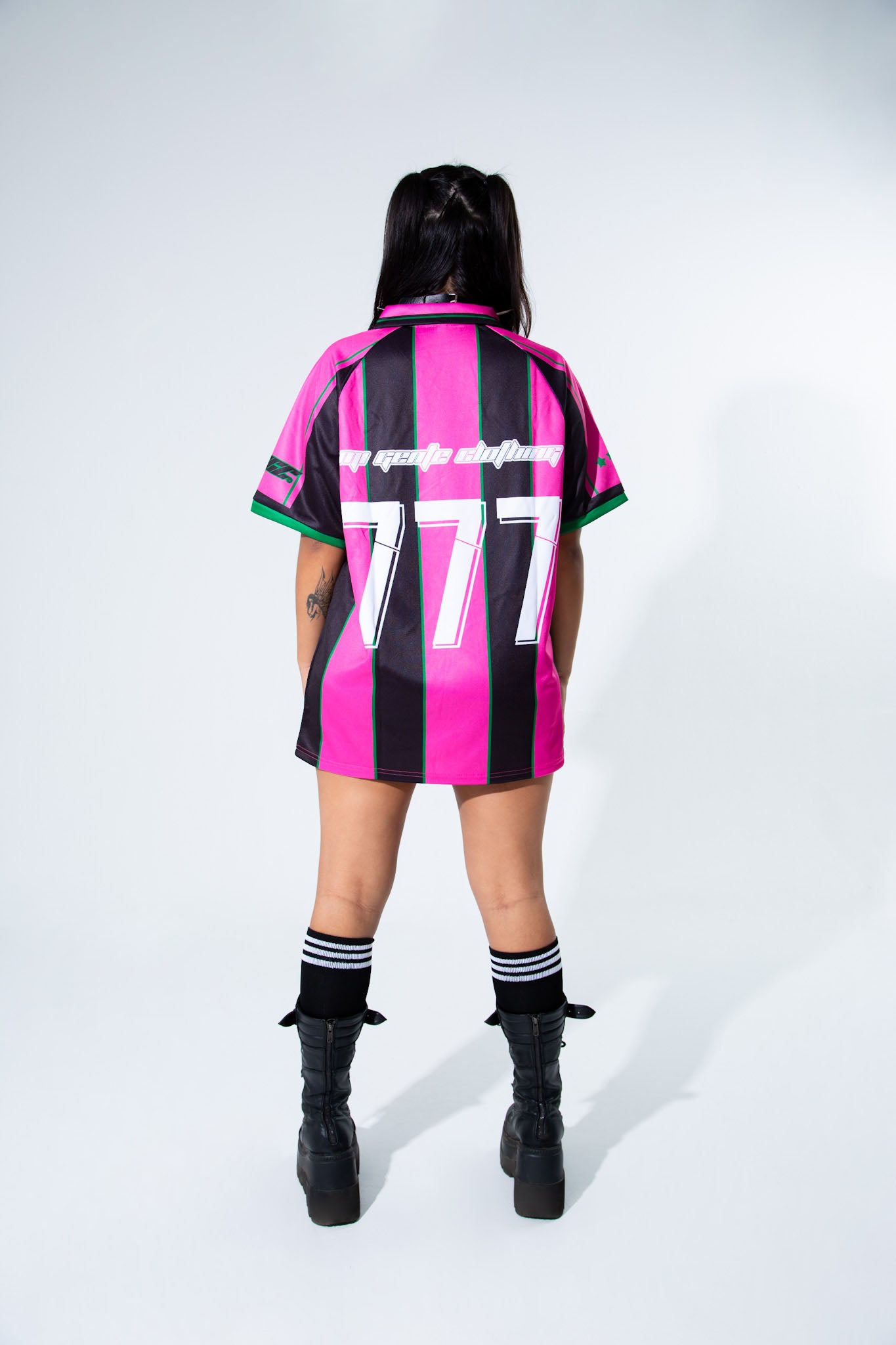 Mi Gente FC Pink 777 Soccer Jersey Soccer Jersey Mi Gente Clothing   