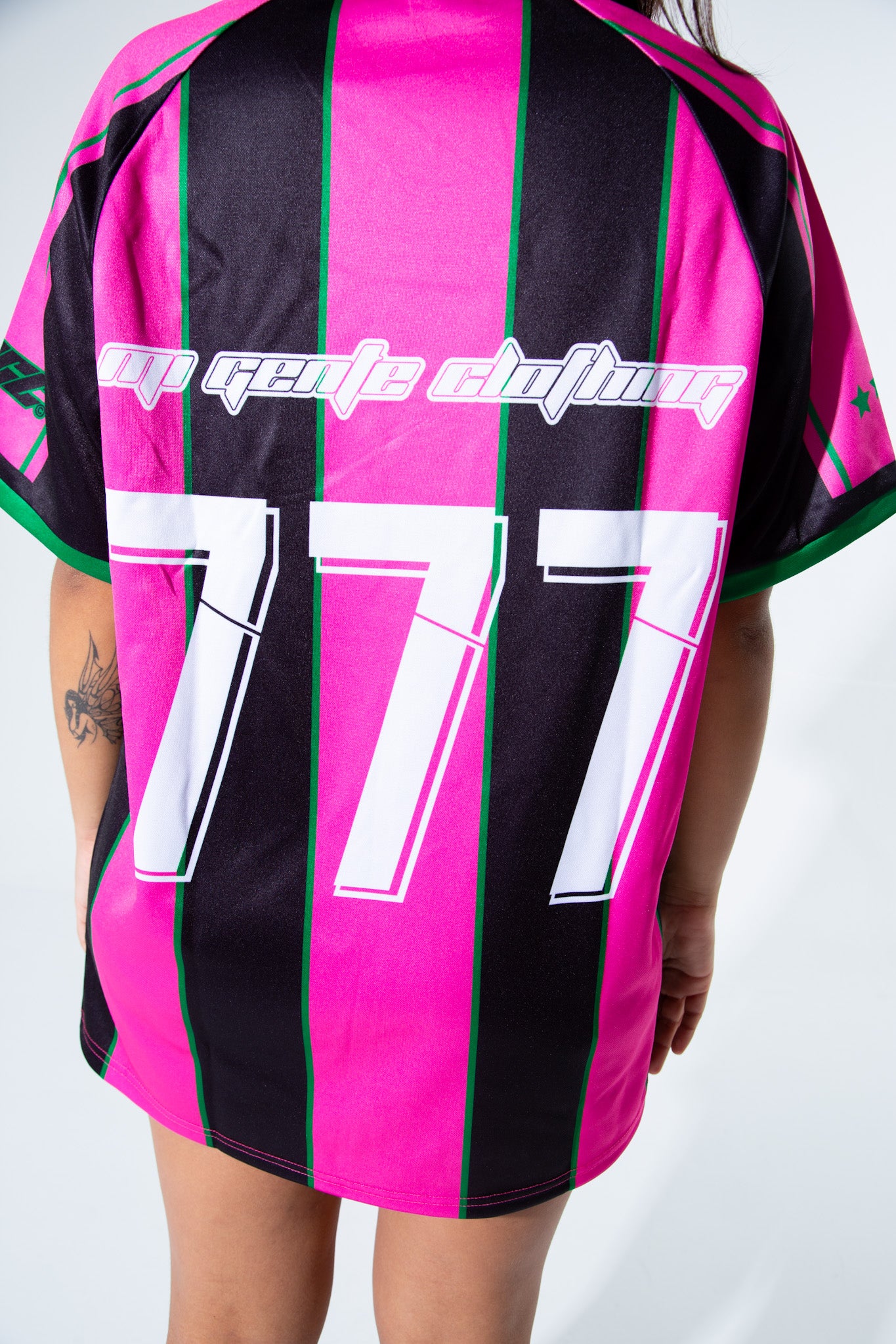 Mi Gente FC Pink 777 Soccer Jersey Soccer Jersey Mi Gente Clothing   