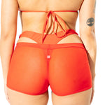 Miami Red Mesh Low Rise Shorts Mi Gente Clothing