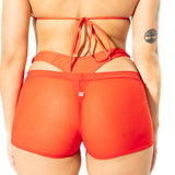 Miami Red Mesh Low Rise Shorts Mi Gente Clothing