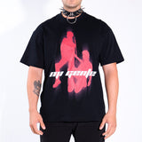 Rave Girls at The Club T-Shirt – front view – oversized rave graphic tee