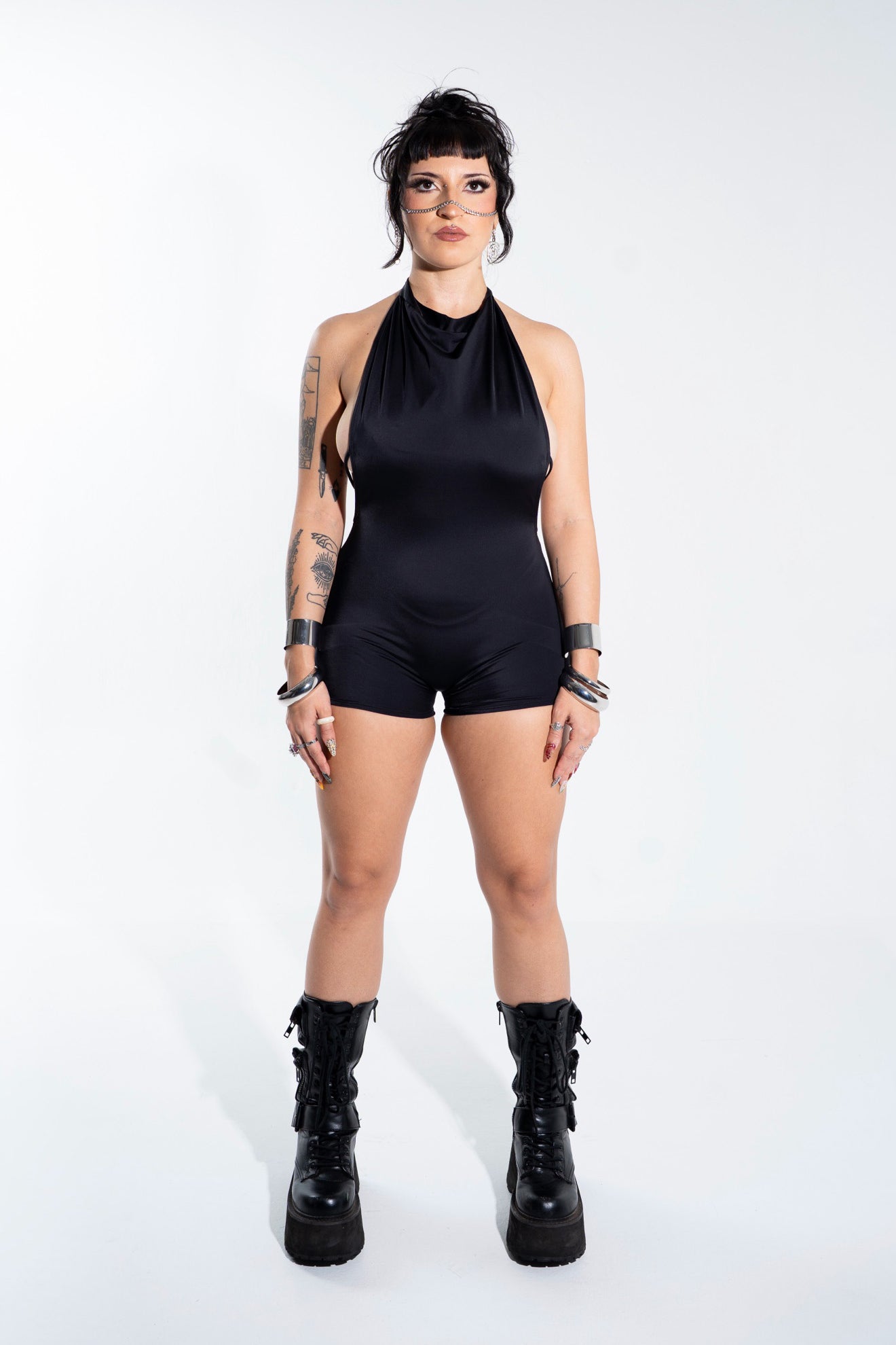 Ritmo Halter Drape Playsuit Mi Gente Clothing
