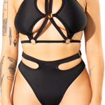 Cut Out High Waist Bottom Mi Gente Clothing