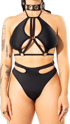 Cut Out High Waist Bottom Mi Gente Clothing