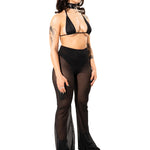 Black Mesh Bell Bottoms Mi Gente Clothing