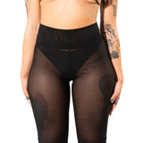 Black Mesh Bell Bottoms Mi Gente Clothing