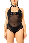 Black Mesh Playsuit