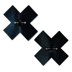 Black Pierced Pasties – product detail flat lay – festival pasties