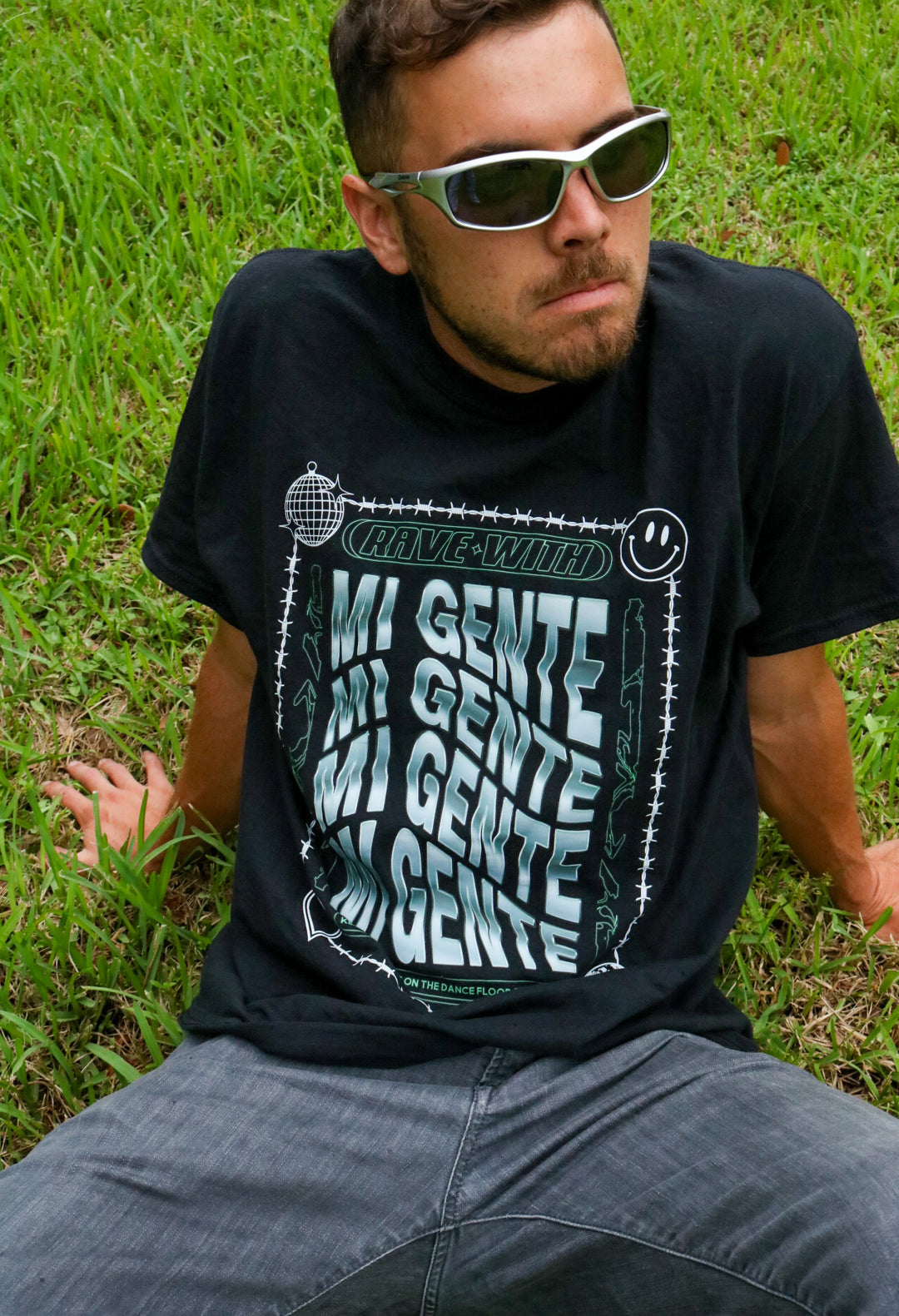 RWMG x Covetous Tee - Cyber Dancefloor shirt Mi Gente Clothing   